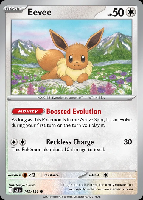 Eevee, chase card